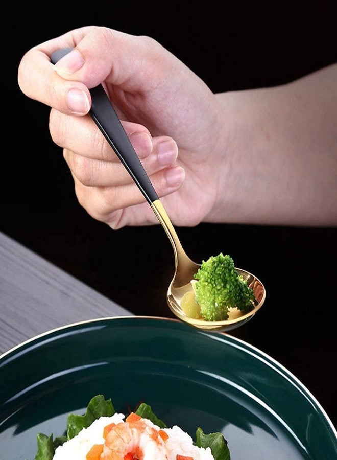 Mockery Stainless Steel Soup Spoon Home Use Rounded Polished Spoon for Restaurant Household Kitchen Use Dishwasher Safe - Image 2